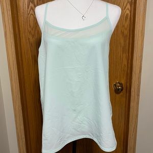Light mint green workout tank x back